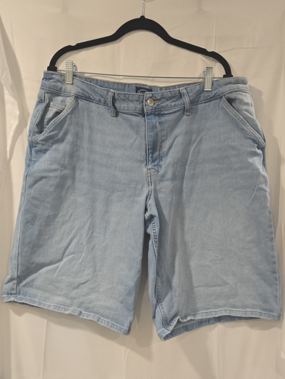 Scoop Women's High-Rise Denim Bermuda Shorts - Light Wash